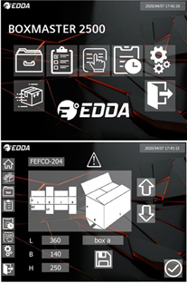Автоматический станок для резки и рилевки картона EDDA Box Master 2500