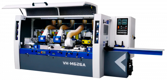 Четырехсторонний автоматический шестишпиндельный станок V-HOLD VH MB626A для обработки массива и погонажных изделий