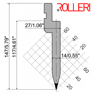 Пуансон для листогиба ROLLERI Classic PU.117.26.R08.415