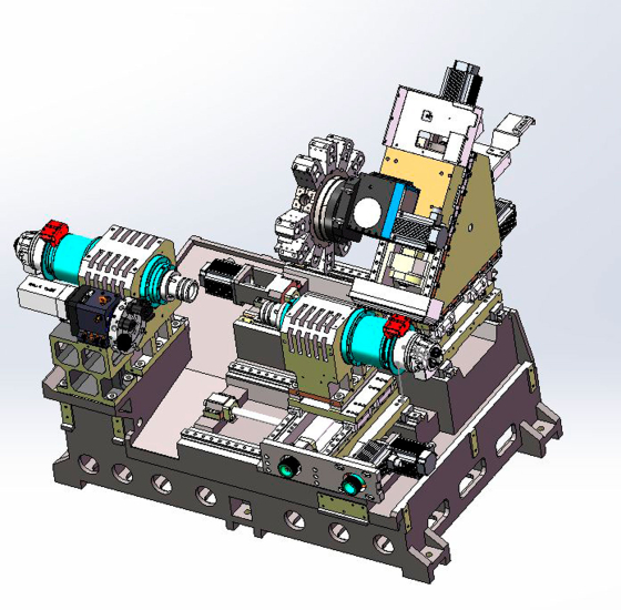 Двухшпиндельный токарный станок с ЧПУ BLIN MACHINERY BL-H50SY2 Syntec
