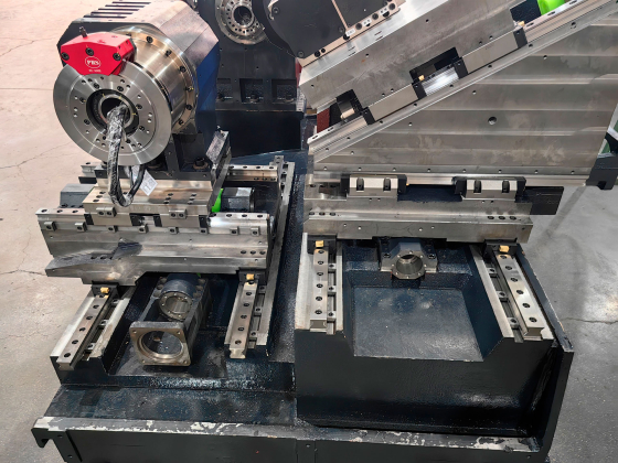 Двухшпиндельный токарный станок с ЧПУ BLIN MACHINERY BL-H50SY2 Syntec