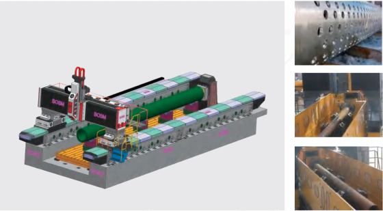 Высокоскоростной сверлильный станок с ЧПУ для труб коллекторов котлов BOSM-DP 10090